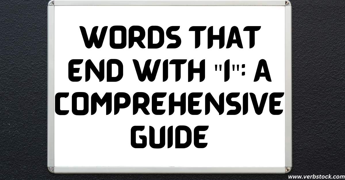 Words That End with "I": A Comprehensive Guide